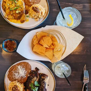 Cheese Enchiladas with Brisket Chili Gravy