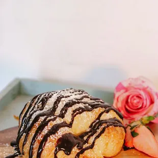 food, donuts, dough desserts