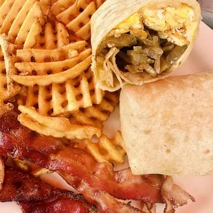food, waffles