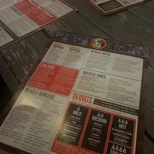 menus and prices