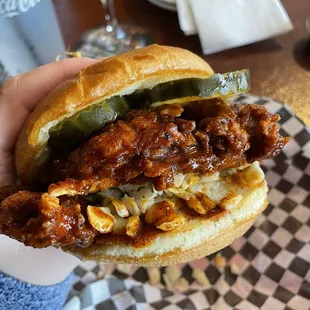 Nashville hot chicken sandwich