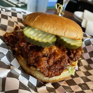 Nashville hot chicken sandwich