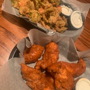 Fried Cherry Peppers and chicken tenders