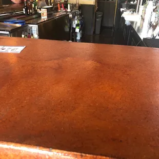 Bar area waiting to pick up food