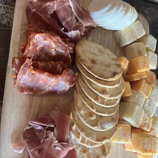Charcuterie. Not as pretty as the norm. But still good. I would ask what&apos;s in it for the night before you order.