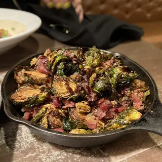 Pancetta and Bacon Roasted Brussels