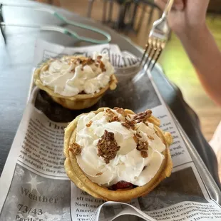 Nutella waffle bowls, cute but not super filling