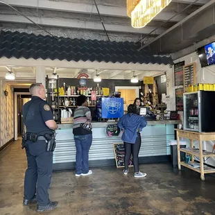 people standing in line