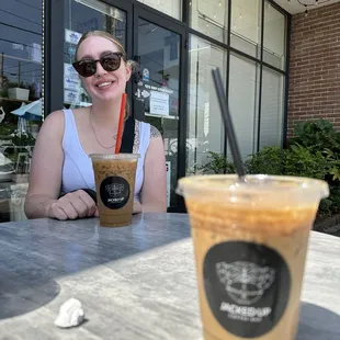 Love the iced drinks on outside.