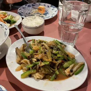 Stir-Fried Squid with Sour Cabbage.