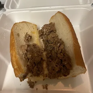 The small amount of steak