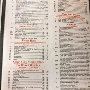 Menu page 1