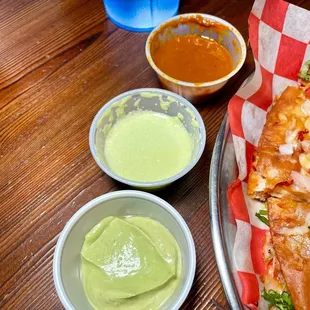 Avocado Mousse, Hot Sauce, Fire Sauce