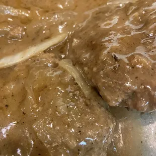Chopped hamburger steak/w gravy&amp;onions