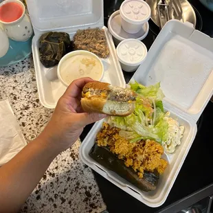 Everything's so good!! Hawaiian combo, pastele combo with a cheeseburger &amp; French fries