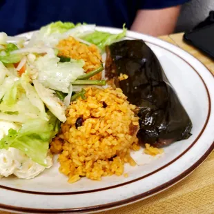 a plate of mexican food