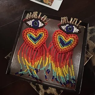 Elaborate beaded earrings
