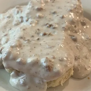 Sausage biscuits and gravy