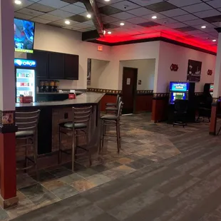 the inside of a restaurant