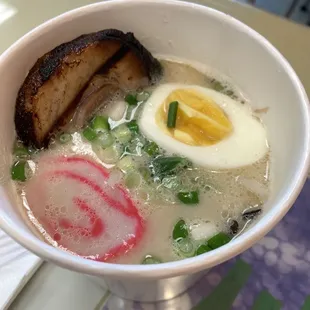 Tonkotsu ramen (served in a to-go container)