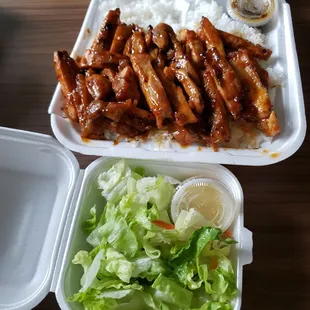 Spicy teriyaki chicken- to go!!!