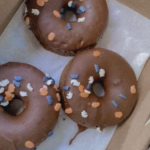 Chocolate sprinkle donuts