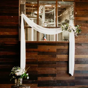a rustic reception