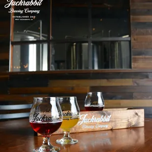 three glasses of beer