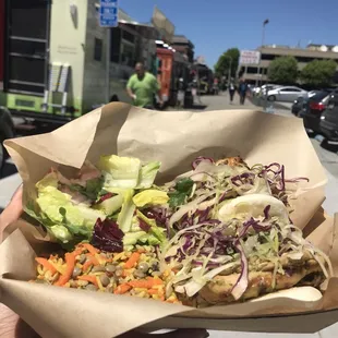 Grilled Thai Chicken on Steamed Rice Bun