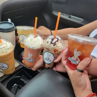 Just a little thirsty..thank Jackrabbit Java we love your drinks!