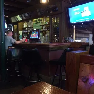 a man sitting at the bar