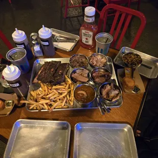 Meat platter plus cornbread