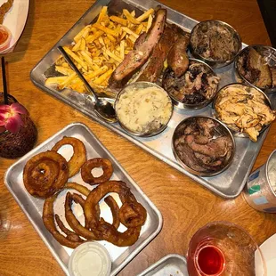 Meat platter added 1/4 rack and onion rings