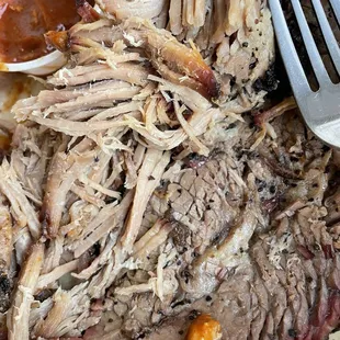 Double Trouble - pulled pork/brisket