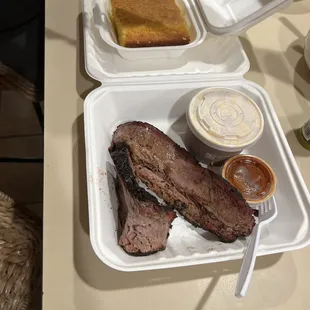 I had to wait an hour for only two slices of brisket for $28.