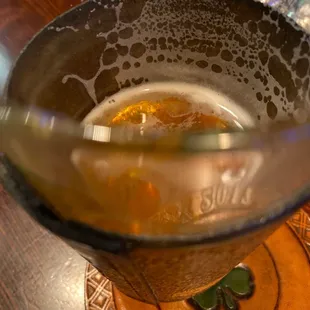 a glass of beer