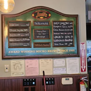 Beer menu