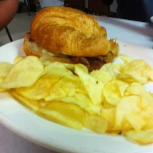 Grilled ham and Swiss croissant