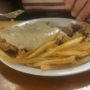 Chicken Fried Steak &amp; Fries.