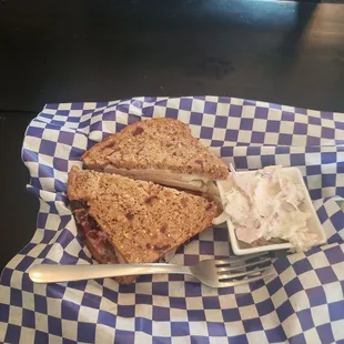 Farmers sandwich turkey and coleslaw