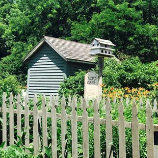 Gorgeous outdoor decor and landscaping from the porch.