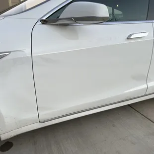 I think it's pretty clear what the issue is. Very poor job of washing the car.