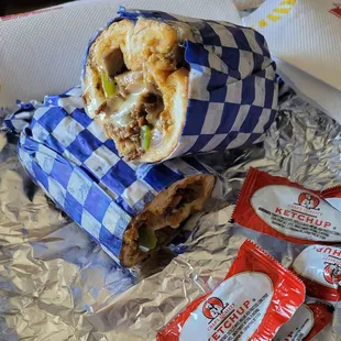 Mushroom Philly Cheese Steak sandwich