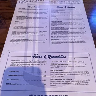Front Menu