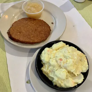 Moms Potato Pancake and potato salad