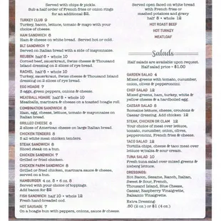 Jack's Menu