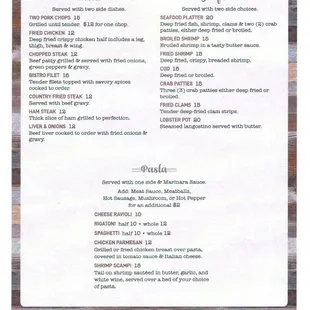 Jack's Menu