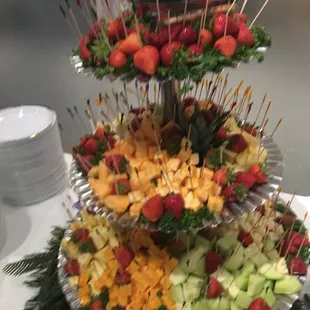 Fresh Fruit &amp; Assorted Cheese Display