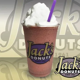 a smoothie with whipped cream