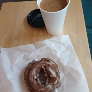 Hot Apple Cider and Apple Cider Donut